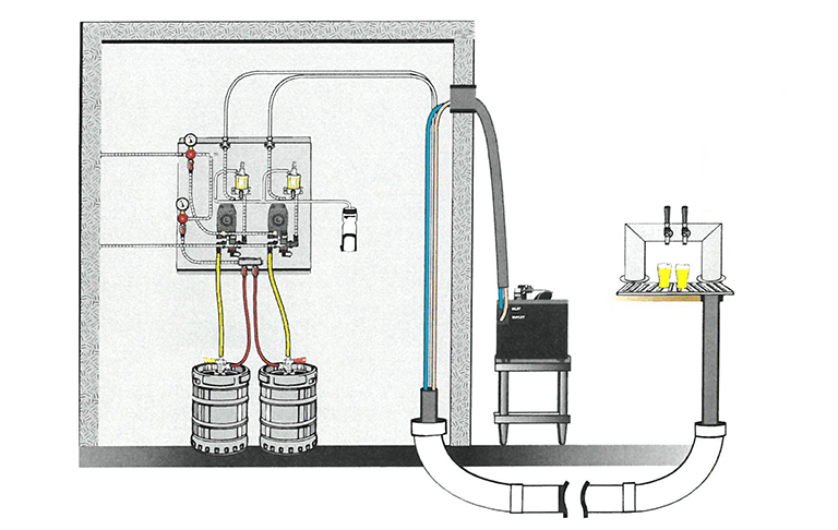 long draw draft beer system