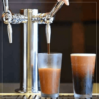 Nitro Cold Brews Being Poured