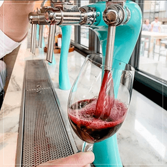 Wine Poured From The Tap